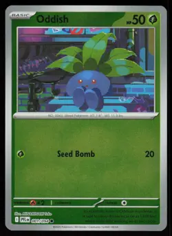 Oddish 001/094 Common Phantasmal Flames Pokemon Reverse Holo Near Mint - Image 1