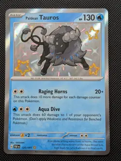 Pokemon Paldean Tauros 120/091 Paldean Fates Baby Shiny - MINT/NM - Image 1