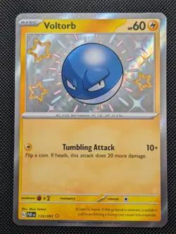Pokemon Voltorb 133/091 Paldean Fates Baby Shiny - MINT - Image 1