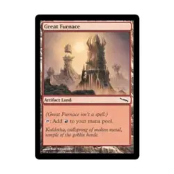 WOTC MtG Mirrodin Great Furnace (C) EX - Image 1