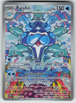 Palafin 200/197 Illustration Rare Obsidian Flames Pokemon Holo Near Mint - Image 1