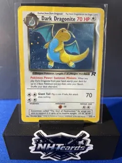 Pokemon Dark Dragonite 5/82 Team Rocket Holo Rare 70 HP Unlimited English 1999 - Image 1