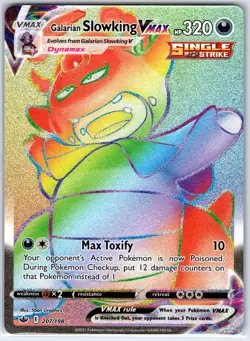 Galarian Slowking VMAX 207/198 Rainbow Rare Chilling Reign Pokemon Holo NM - Image 1