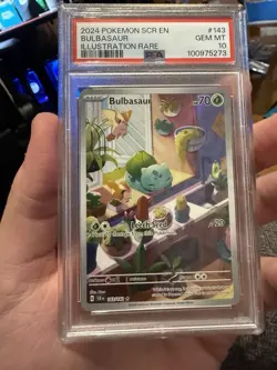 Pokemon TCG Bulbasaur 143/142 Sv07 Stellar Crown Illus Rare Holo PSA 10 - Image 1