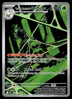 POKEMON TEAM ROCKET'S SPIDOPS DESTINED RIVALS 187/182 ILLUSTRATION RARE NM/M - Image 1