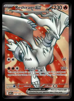 POKEMON RESHIRAM EX WHITE FLARE 158/086 HOLO ULTRA RARE NM/M - Image 1