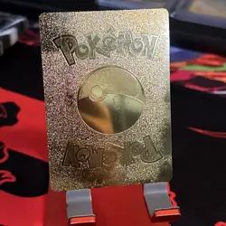 Pokemon Fan Art Display Gold Foil Card Pikachu Mega Lucario - Image 4