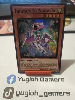 Yu-Gi-Oh Performapal Sky Magician Girl SUDA 1st Edition Super Rare Light Played - Image 1