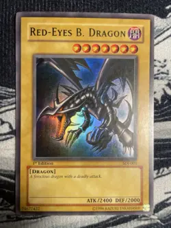 Yu-Gi-Oh! Konami Red-Eyes B. Dragon SDJ-001 1st Edition, ultra rare, LP+ - Image 1
