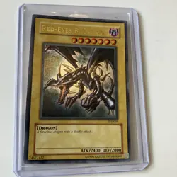 Yu-Gi-Oh! TCG Red-Eyes Black Dragon SDJ-001 Vintage Holo Rare Card 1996 - Image 1
