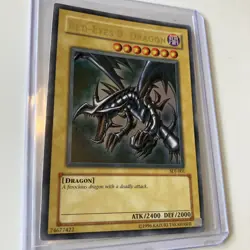 Yu-Gi-Oh! TCG Red-Eyes Black Dragon SDJ-001 Vintage Holo Rare Card 1996 - Image 2