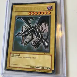 Yu-Gi-Oh! TCG Red-Eyes Black Dragon SDJ-001 Vintage Holo Rare Card 1996 - Image 3
