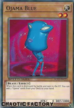 YUGIOH SGX1-ENC11 Ojama Blue Common 1st Edition NM - Image 1