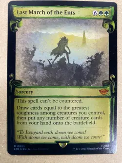 MTG 1x FOIL SHOWCASE Scrolls Last March of the Ents 623 Lord Rings Magic x1 NM - Image 1