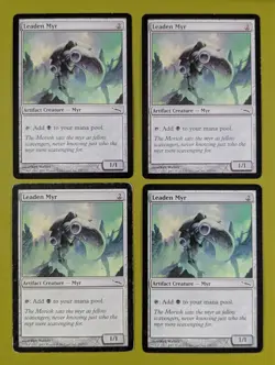 Leaden Myr x4 Mirrodin 4x Playset Magic the Gathering MTG - Image 1