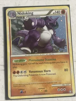 Pokemon TGC Nidoking 6/102 Triumphant TM Holo Rare HeartGold SoulSilver 2010 HP - Image 1