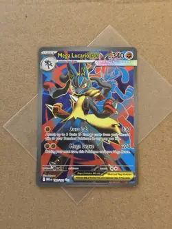 ENGLISH Mega Lucario ex 160/132 Ultra Rare Full Art Pokemon Mega Evolution NM - Image 1