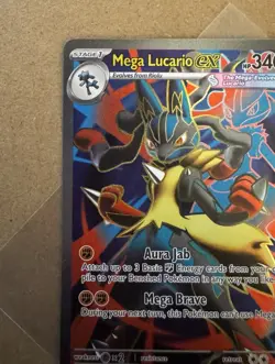 ENGLISH Mega Lucario ex 160/132 Ultra Rare Full Art Pokemon Mega Evolution NM - Image 2