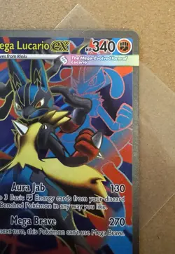 ENGLISH Mega Lucario ex 160/132 Ultra Rare Full Art Pokemon Mega Evolution NM - Image 3