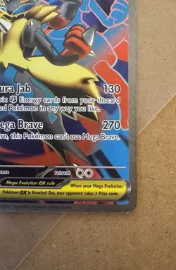 ENGLISH Mega Lucario ex 160/132 Ultra Rare Full Art Pokemon Mega Evolution NM - Image 4