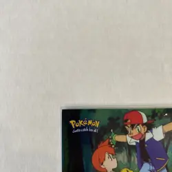 Topps Blue Pokemon TV Animation Series 2 EP3 Ash Catches a Pokemon Holo NM/LP - Image 2