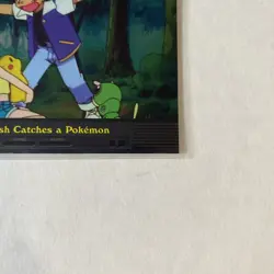 Topps Blue Pokemon TV Animation Series 2 EP3 Ash Catches a Pokemon Holo NM/LP - Image 4