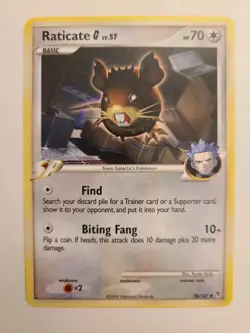 Pokemon TGC 2009 Supreme Victors Raticate G 78/147 Regular in Near Mint - Image 2