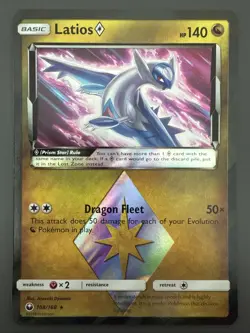 Latios Prism Star 108/168 Sm-Celestial Storm Holo Rare Pokemon TCG - NM - Image 1