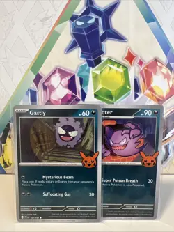 Gastly 102/162 & Haunter 103/162 Common Regular - Pokemon 2024 Trick Or Trade NM - Image 1