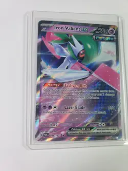 Pokemon Iron Valiant ex 089/182 SV04: Paradox Rift Holo - Image 2