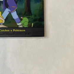 Topps Blue Pokemon TV Animation Series 2 EP3 Ash Catches a Pokemon Holo NM/LP - Image 4