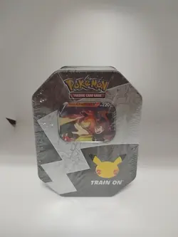 Pokemon TCG 25th Anniversary Tin - Lance's Charizard V - New Sealed Celebrations 820650809880 - Image 1