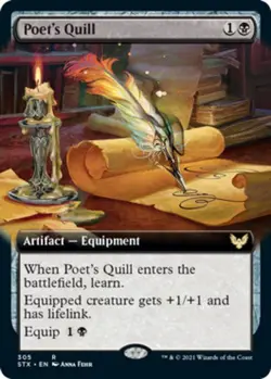 x1 Poet's Quill - Foil - Extended Art R MTG Strixhaven: School of Mages M/NM, En - Image 1