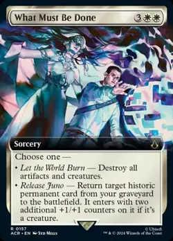 x1 What Must Be Done - Foil - Extended Art R MTG Universes Beyond: Assassin's Cr - Image 1