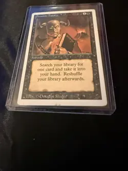 Demonic Tutor - Revised Edition 1994 MTG - LP - White Border - Reserved List - Image 2