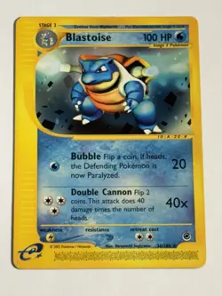 Pokemon Blastoise 36/165 Expedition Base Set Rare Regular LP/NM - Image 1