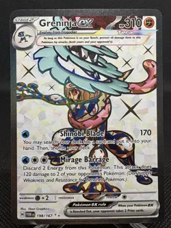 Greninja ex 198/167 Sv06 Twilight Masquerade UR Holo Full Art Pokemon TCG - Image 1