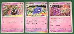 Gengar Haunter Gastly Pokemon 151 Lot Holo And Regular Finish Collection - Image 1