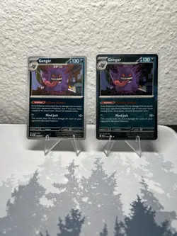 POKEMON TCG - 2 Card Lot GENGAR Holo And Reverse Holo Perfect Order Near Mint - Image 1