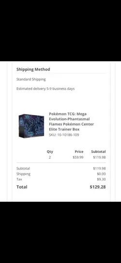 PRESALE Pokemon Center ETB Phantasmal Flames CONFIRMED ORDER - Image 1