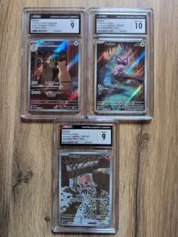 Pokemon lot of 3: Noibat, Persian, Swinub Illustration Rare CGC 10 & 9 - Image 1