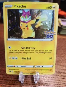 Pikachu SWSH234 Holo Promo NM Pokemon GO 2022 TCG Blackstar - Image 1