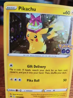 Pikachu SWSH234 Holo Promo NM Pokemon GO 2022 TCG Blackstar - Image 2