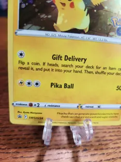 Pikachu SWSH234 Holo Promo NM Pokemon GO 2022 TCG Blackstar - Image 4