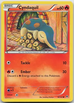 Cyndaquil 18/162 Common BREAKthrough Pokemon NM/LP - Image 1