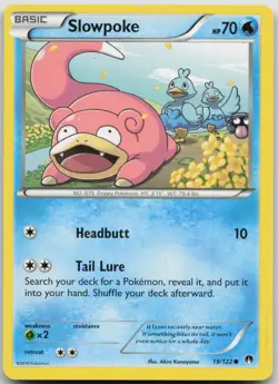 Slowpoke 19/122 Common BREAKpoint Pokemon Moderately Played - Image 1