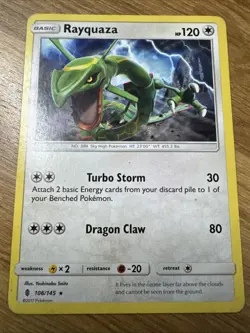 Rayquaza 106/145 Rare Guardians Rising Pokemon HP - Image 1