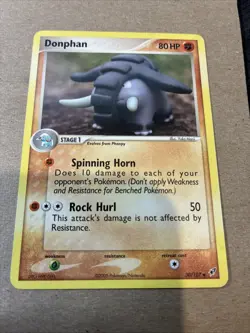 The Pokemon Donphan EX Deoxys Uncommon 80 HP Regular English 30/107 Stage Lp+ - Image 1