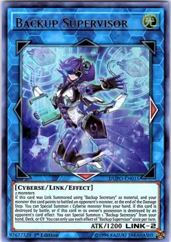 Yugioh Backup Supervisor DUPO-EN015 Ultra Rare 1st Edition NM - Image 1