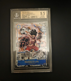 Bandai One Piece Monkey D. Luffy OP11-118 Manga Foil English BGS 9.5 - Image 1